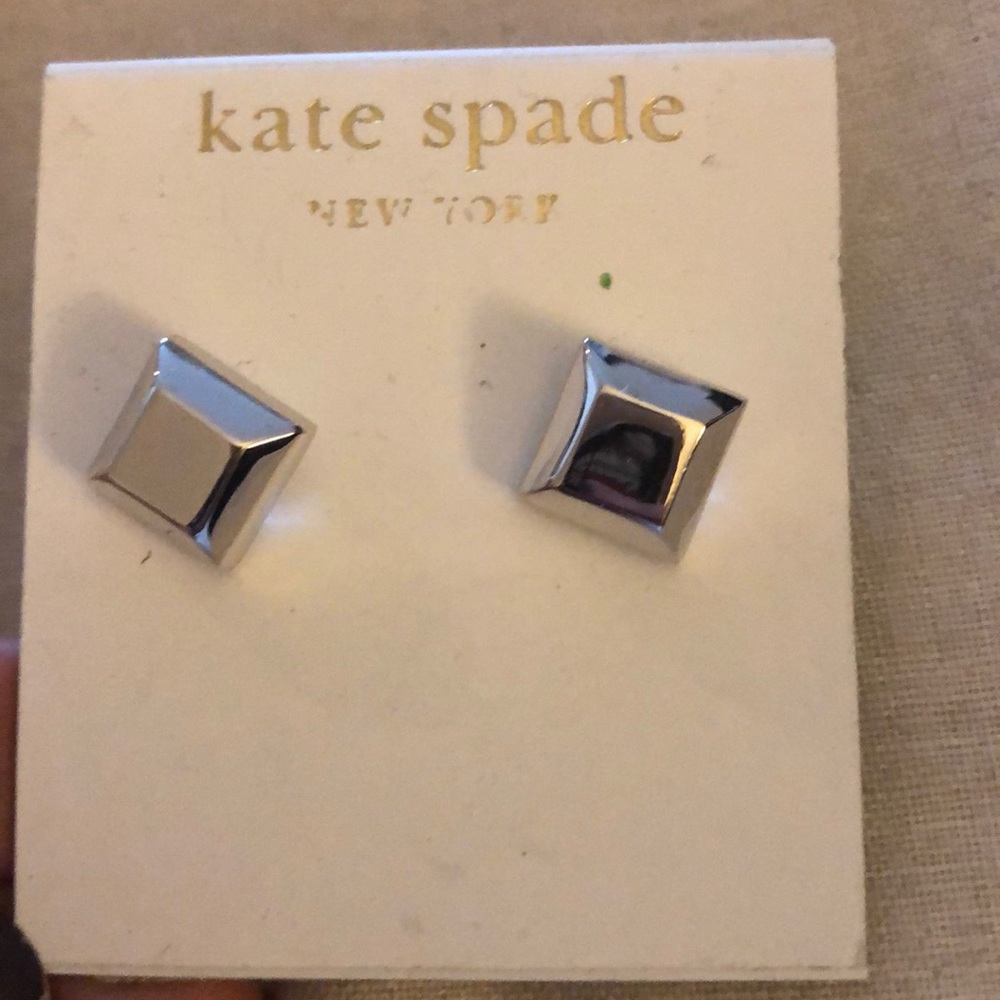 Kate Spade Square silver earrings